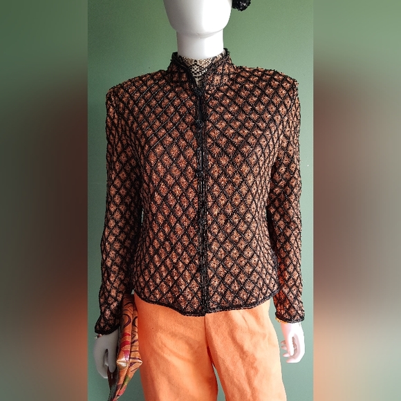 Adrianna Papell Evening MASTERPIECE Hand Embroidery Jacket πππ - Picture 5 of 10